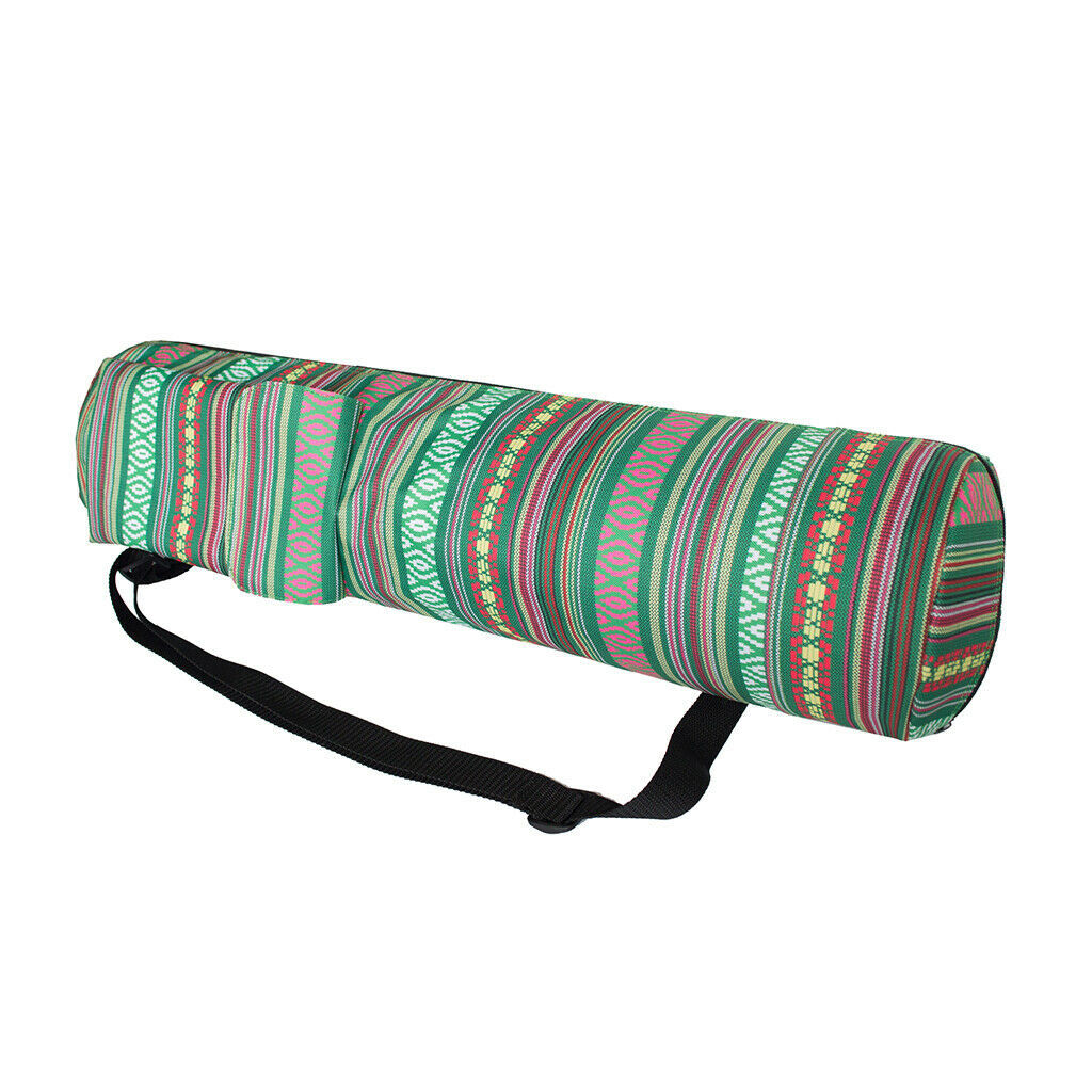 Yoga Mat Carrier Backpack Zipper Closure Shoulder Strap Bag & Phone Pocket
