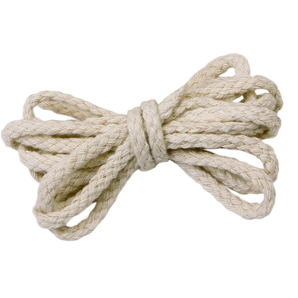 10 Meters Natural Cotton Rope Natural Pure Braided Twisted Cord Twine 5mm