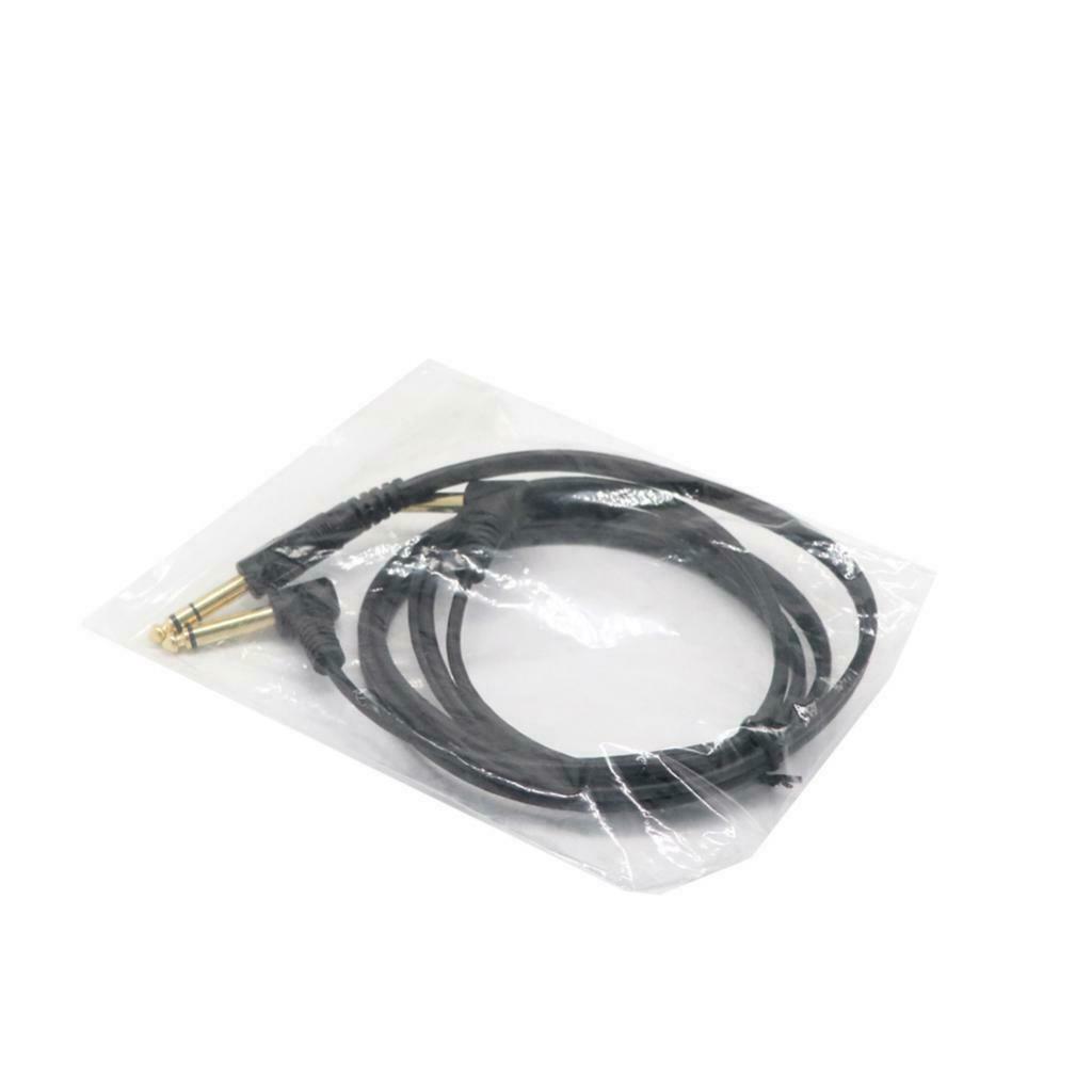 6.35mm TRS Male to Dual Male Mono Audio Extension Cable 5FT Length Cord Wire