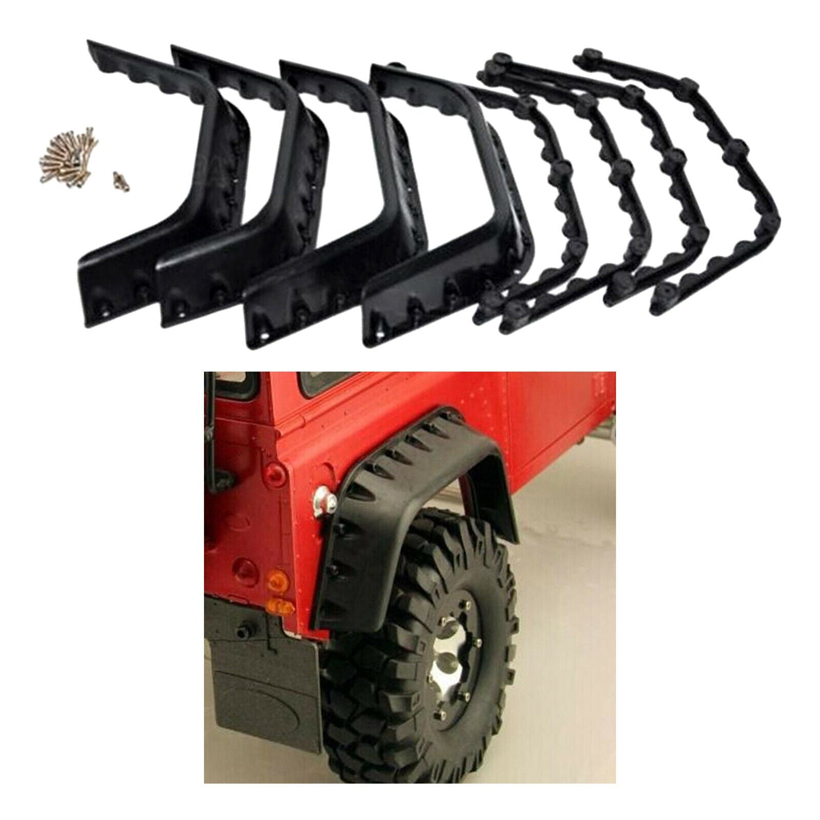 1/10 RC Car  Flares Replacements Parts Spare Parts Black