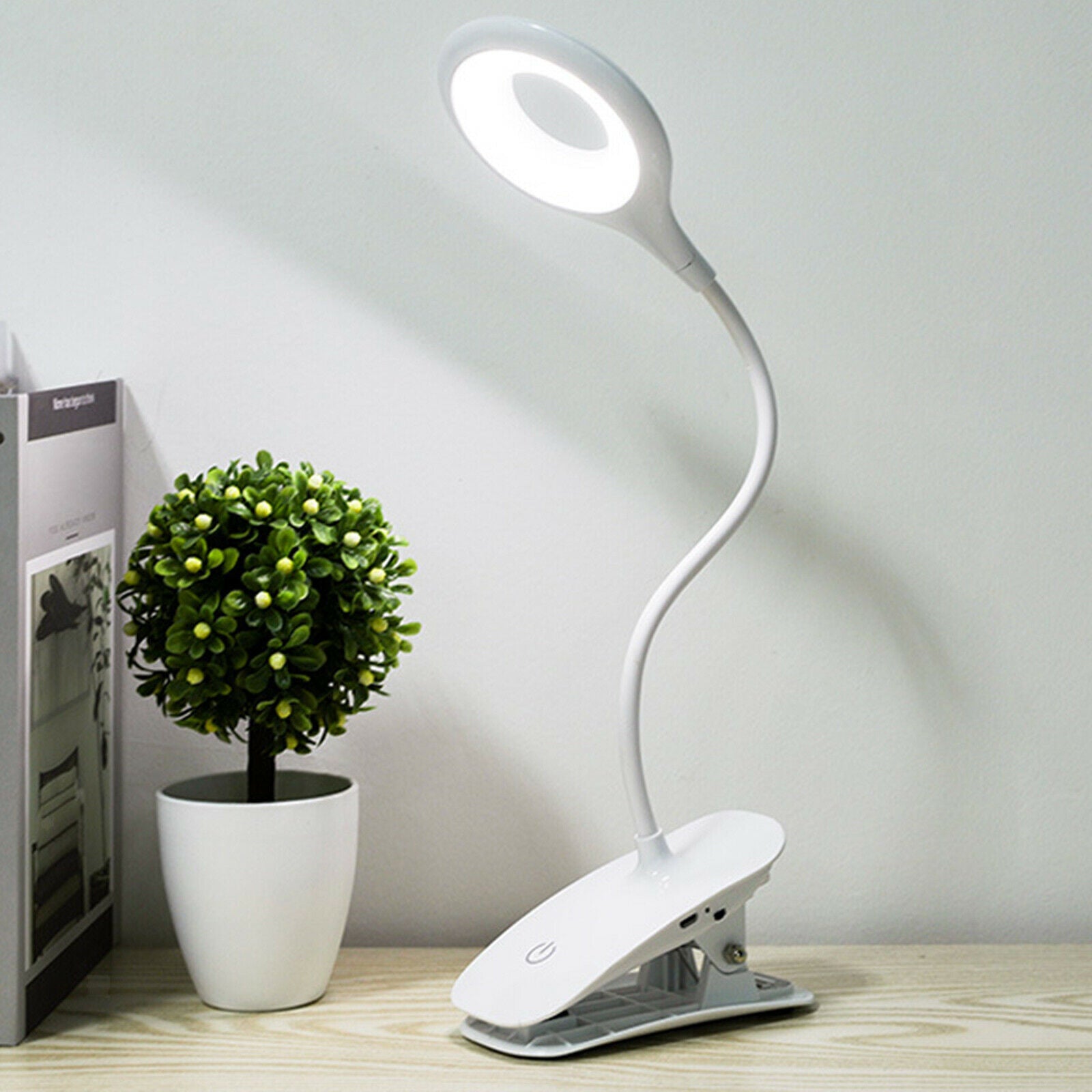 Reading Light Rechargeable Adjustable LED Touch Control Desk Bed Lamp 20LED