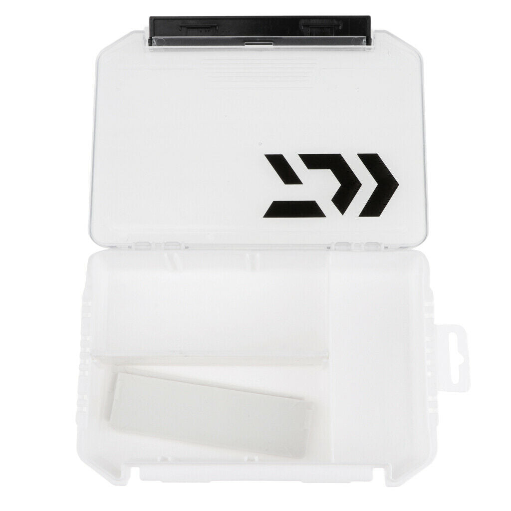 2X Plastic Fishing Lures Baits Tackle Storage Container Organizer Box L White