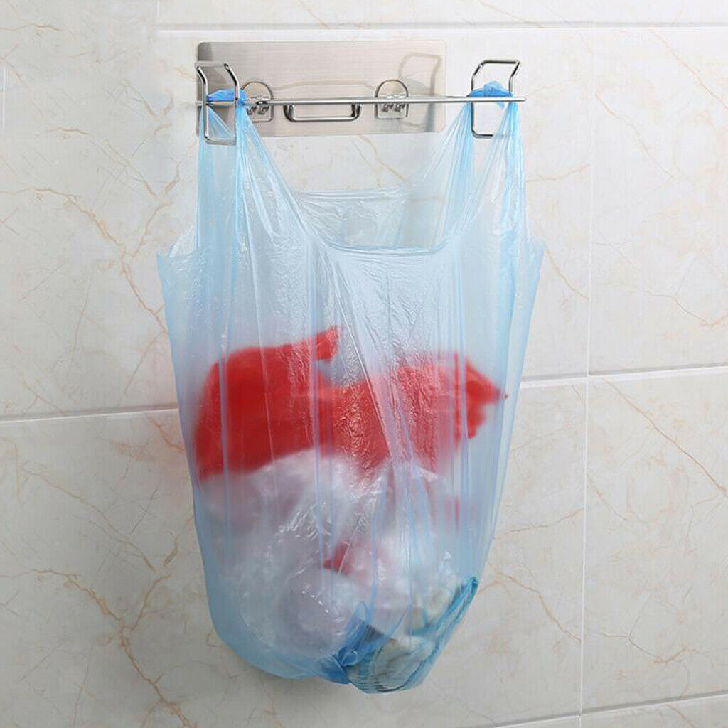Kitchen Hanging Trash Rubbish Bag Holder Garbage Storage Racks Hanger Hotel