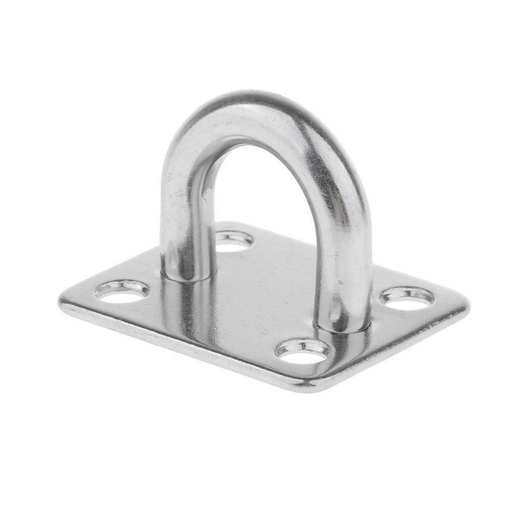 2pcs M10 Wall/Ceiling Hook Stainless Steel Pad Eye Plate Marine Boat Rigging
