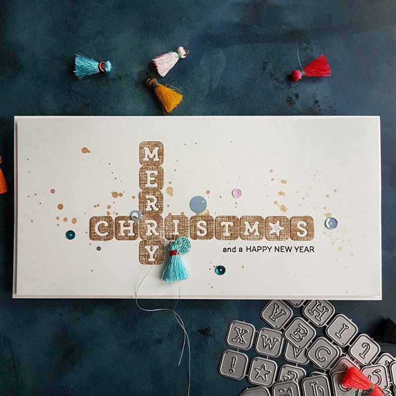 Merry Christmas Letters Metal Cutting Dies for Scrapbook Album Cards Decor gt Re