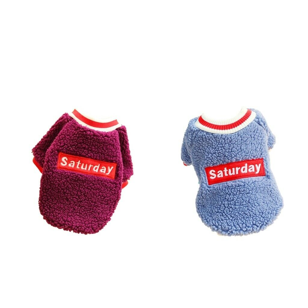 2Pcs Cute Dog Winter Warm Coat Dog Jacket Apparels For Small Dogs Puppy