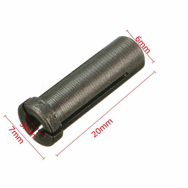 3pcs 1/4" to 1/8" Black Reducer Adapter Chuck Collet For Die Grinder Tool 20mm