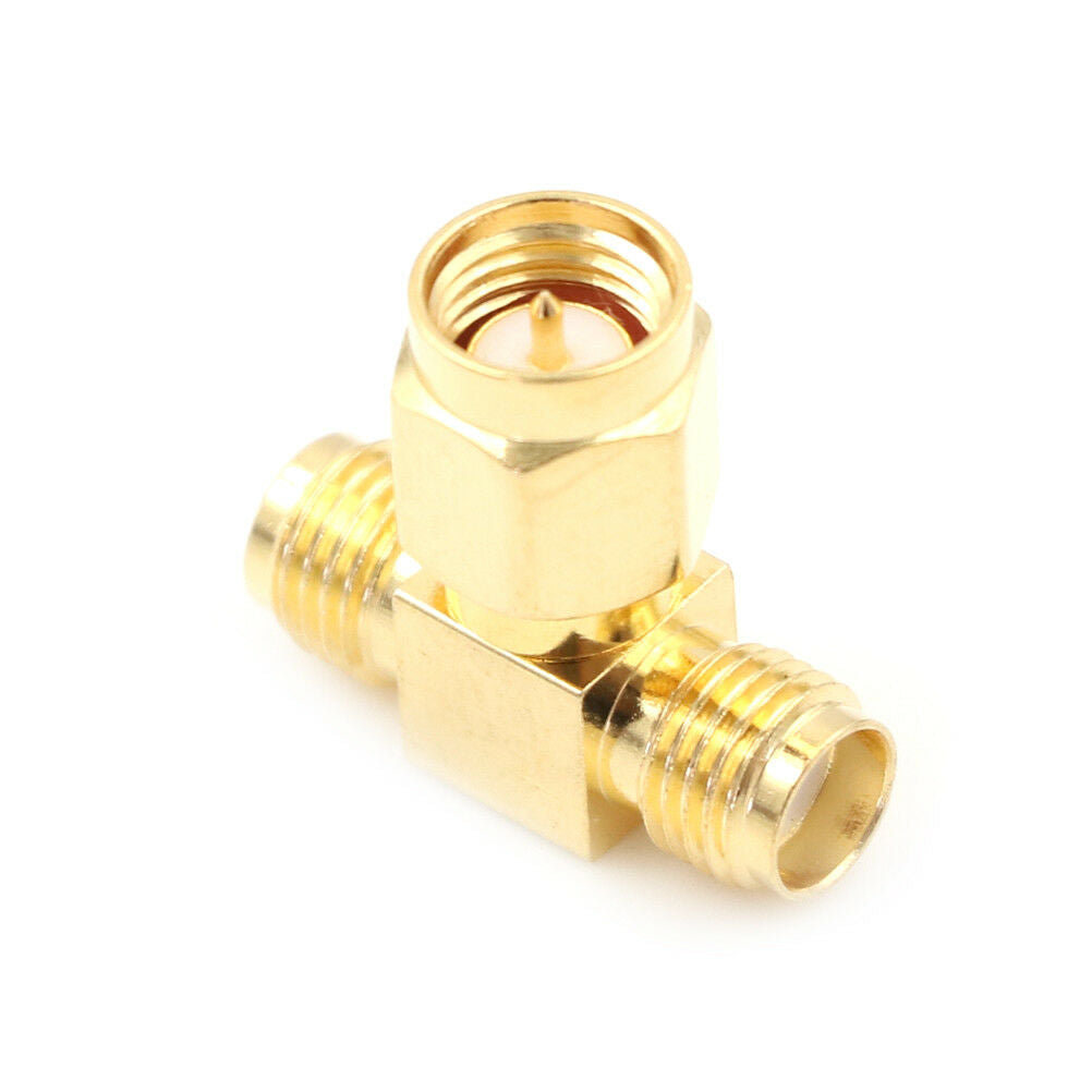 1xAdapterRP-SMA Female Plug To Two RP-SMA Male Jack T Triple1F2M RF Conne.l8
