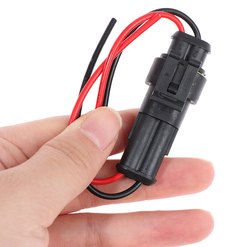 Add 10cm wire to 2-pin male and female automobile waterproof connect.l8