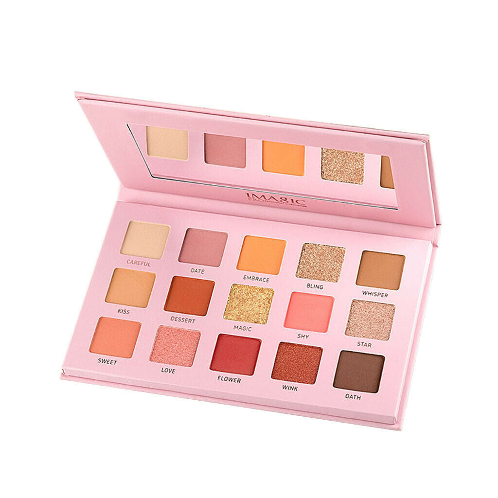 15 Shades Matte Creamy Long Lasting Waterproof Mineral Eye Shadow Pink