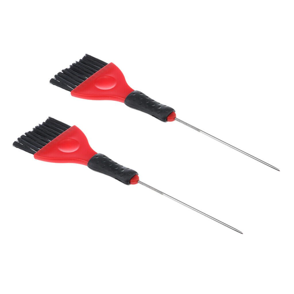 Lots 2 Hair Dye Brush Salon Barber Highlighting Tinting Dyeing Brushes