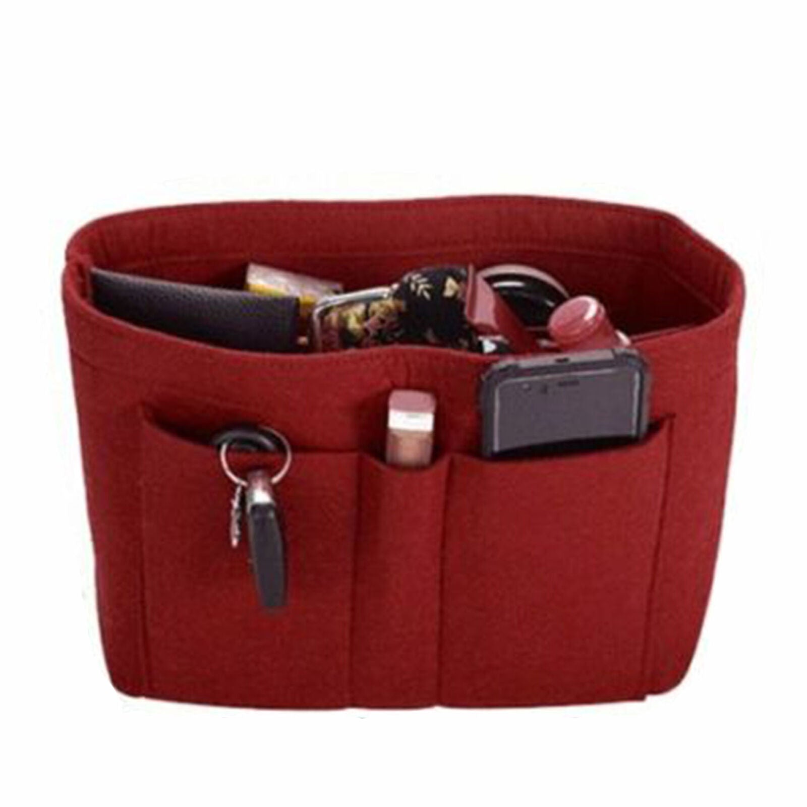 Multi Pocket Handbag Organizer Felt Purse Insert Bag fits Neverfull MM Speedy