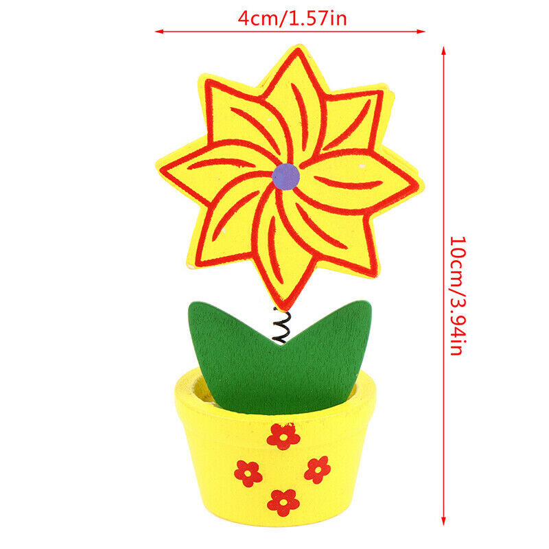 Photo Clip Holders Wooden Floral Cards Memos Note Holder For Office Room DecBDA
