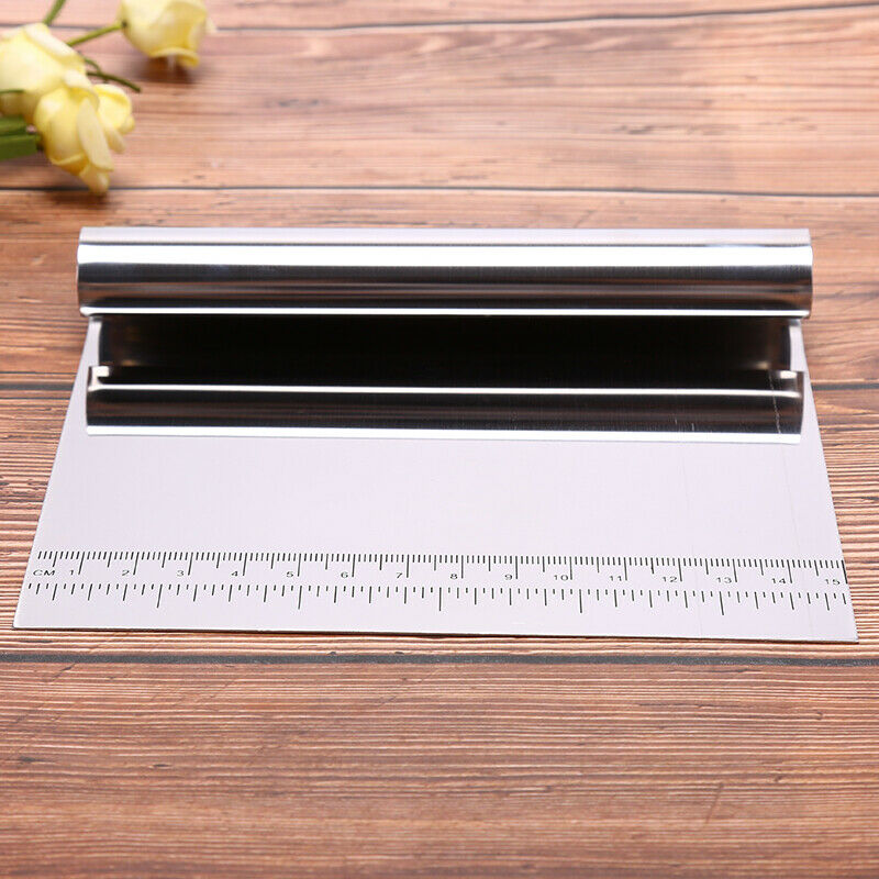 Stainless Steel Pizza Dough Scraper Cutter Kitchen Baking Pastry Cake Spa.l8