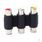 2x Female To Female 3 RCA AV Coupler Adapter For Component Video Cables