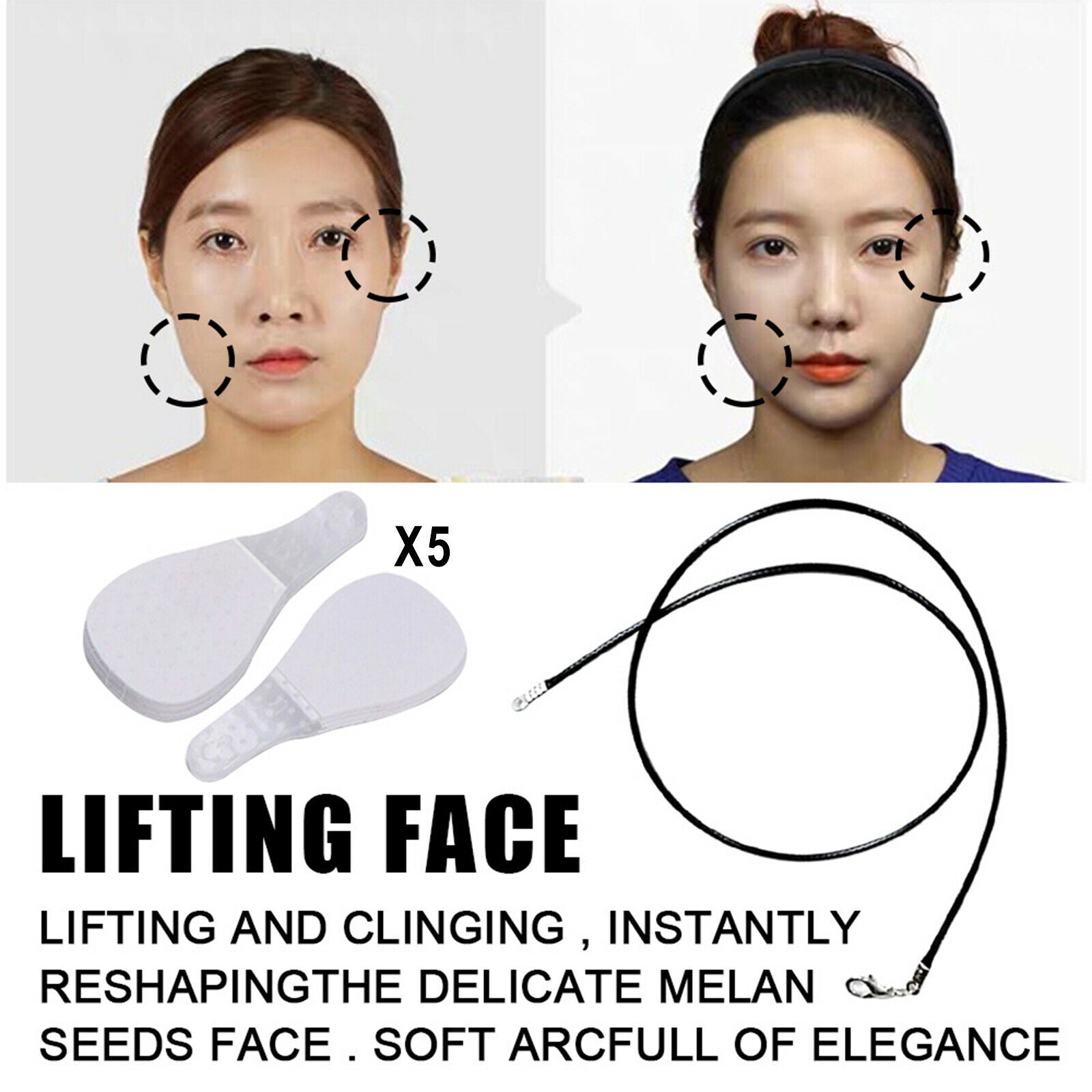 10PCS Face Lifting Patch Refill Tapes V-line Kit Tools Double Chin Lift Soft