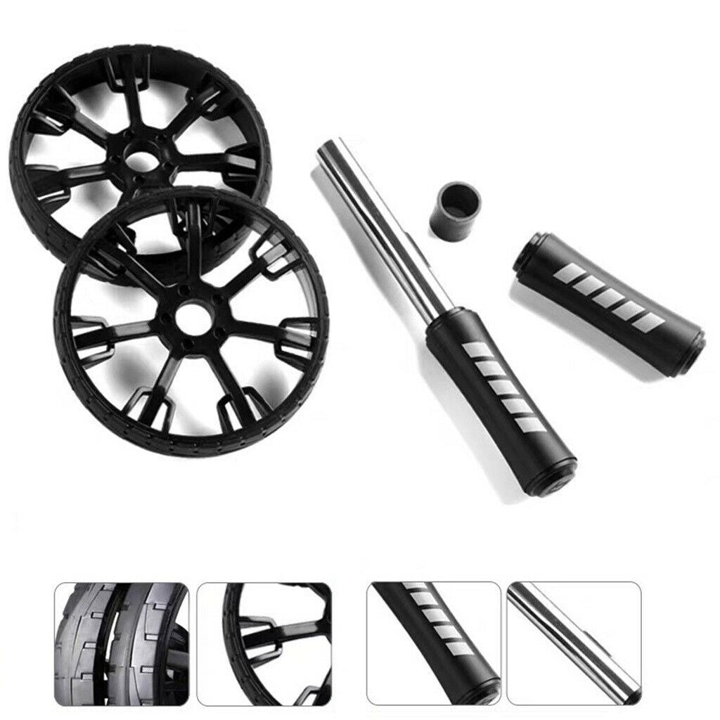 Ab Exercise Dual Wheel Roller Fitness Stomach Abdominal Core Training Gear