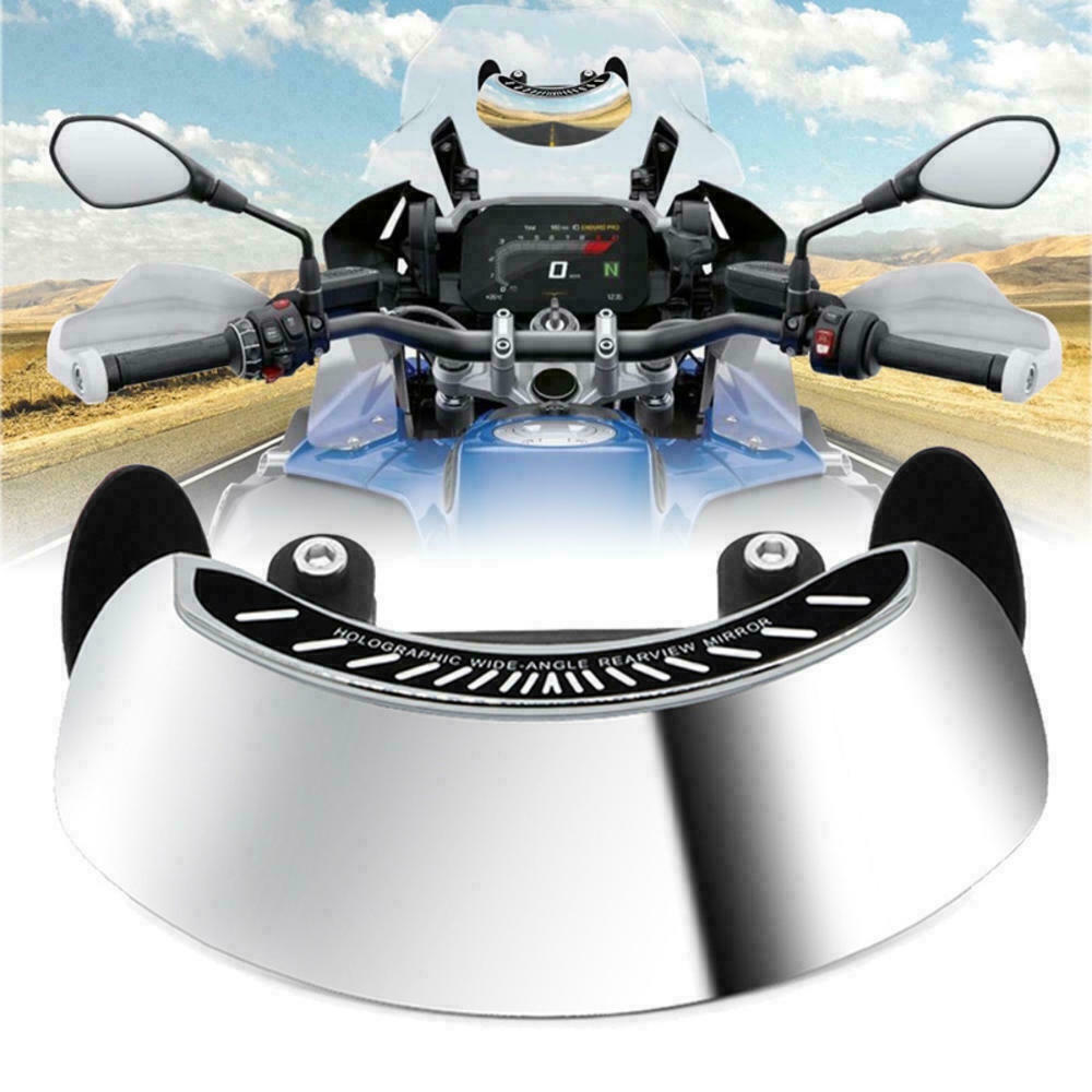 Motorcycle Blind Spot Mirrors 180+ Wide Angle Rearview Safety Auxiliary Mirror