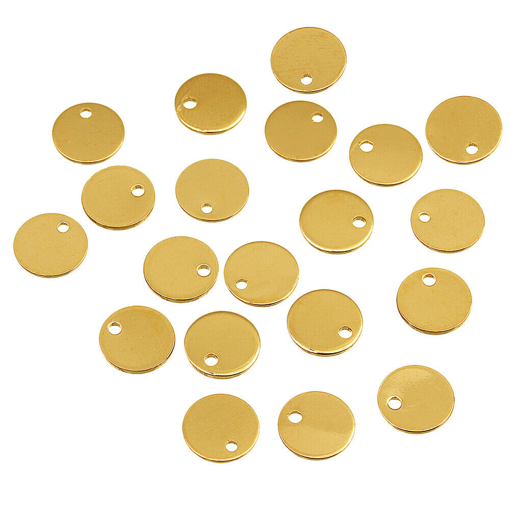 20 Pieces Copper Round Tag Stamping Blanks Charms Pendant DIY Jewelry Craft
