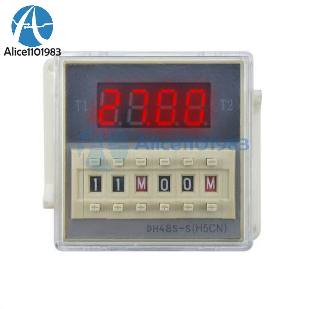 DC 24V DH48S-S Programmable Time Delay Relay Module With Socket Base New