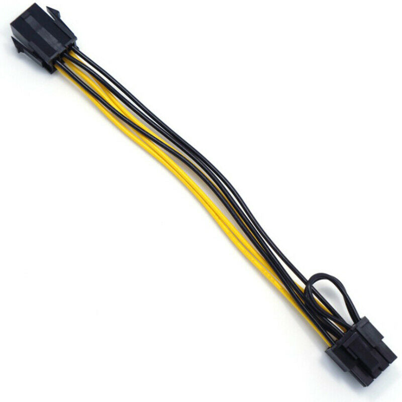 PCI-E 6-Pin Female To Dual 8-Pin 6+2 Pin Male Video Card Power Adapter Ca.l8