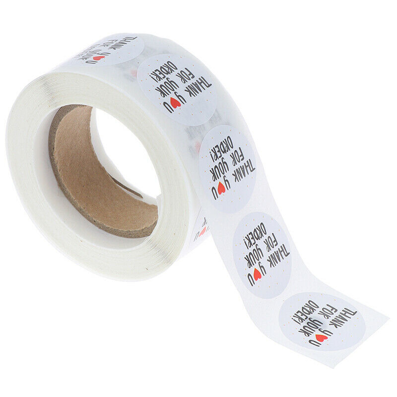 500pcs/roll round thank you for your order sealing stickers gifts bag lab.l8