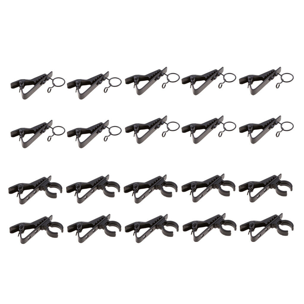 20 Pieces Ring-type Lapel Lavalier Tie Microphone Metal Clips Holder