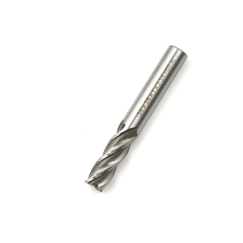 3/8" High Speed Steel HSS 4 Flute Straight End Mill Cutter TotkHh  gvP v WF