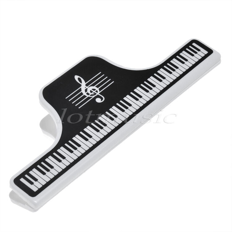 2 Pcs Book Page Clips Steady Portable Piano Note Clips Clips Black ABS