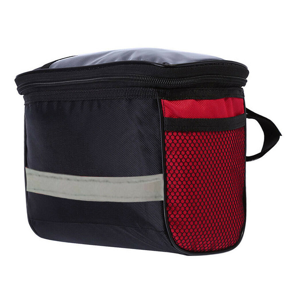 2 Pieces Bike Handlebar Bag Removable Bicycle Front Basket Travel Pack