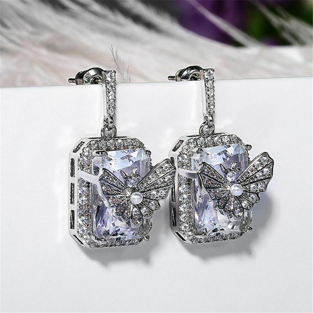 Butterfly Earrings Party Eardrop Platinum-plated Earrings Jewelry Accessories