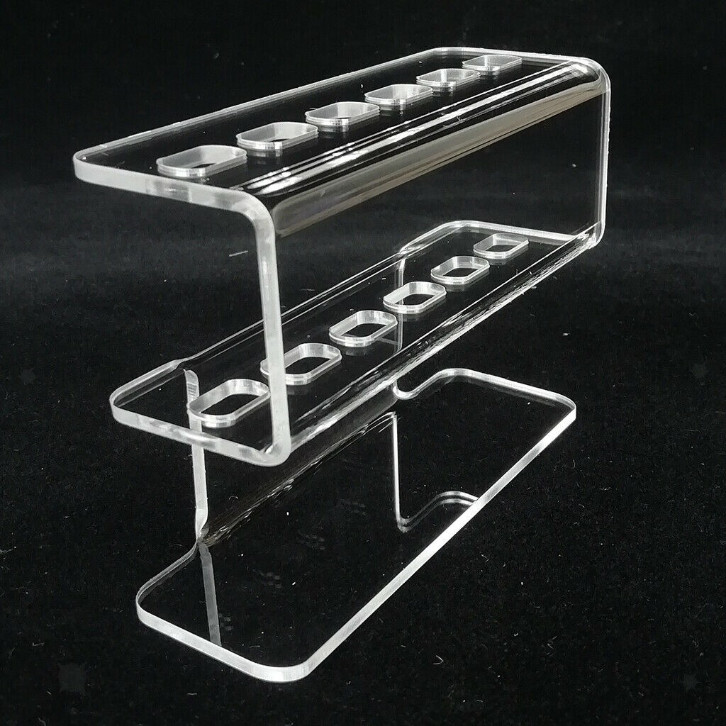 6 Slot Eyelashes Tweezers Storage Holder Tabletop Display Stand Organizer