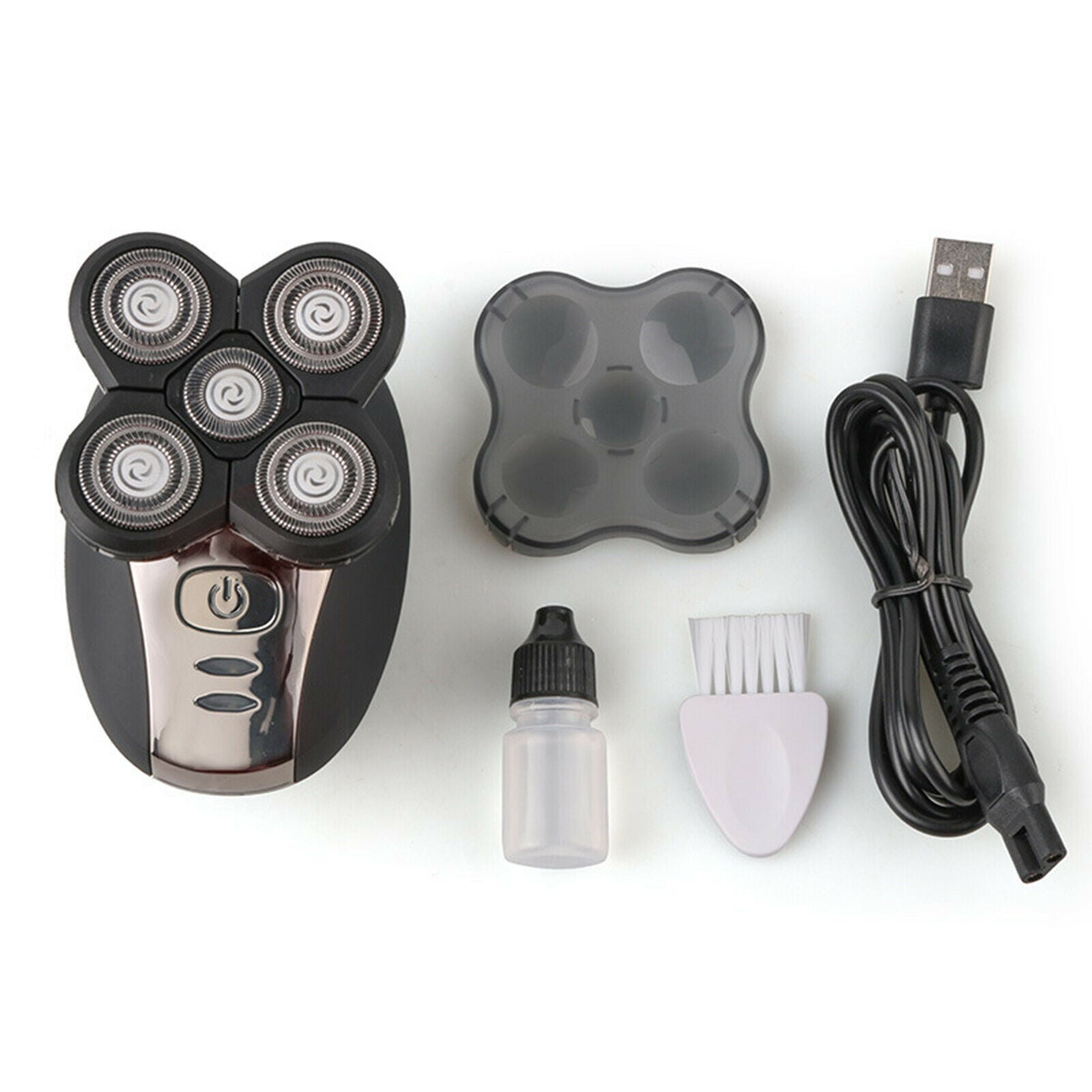 4D 5V Waterproof Men Rotary Electric Shaver Razor Bald Head Shaver USB Charging