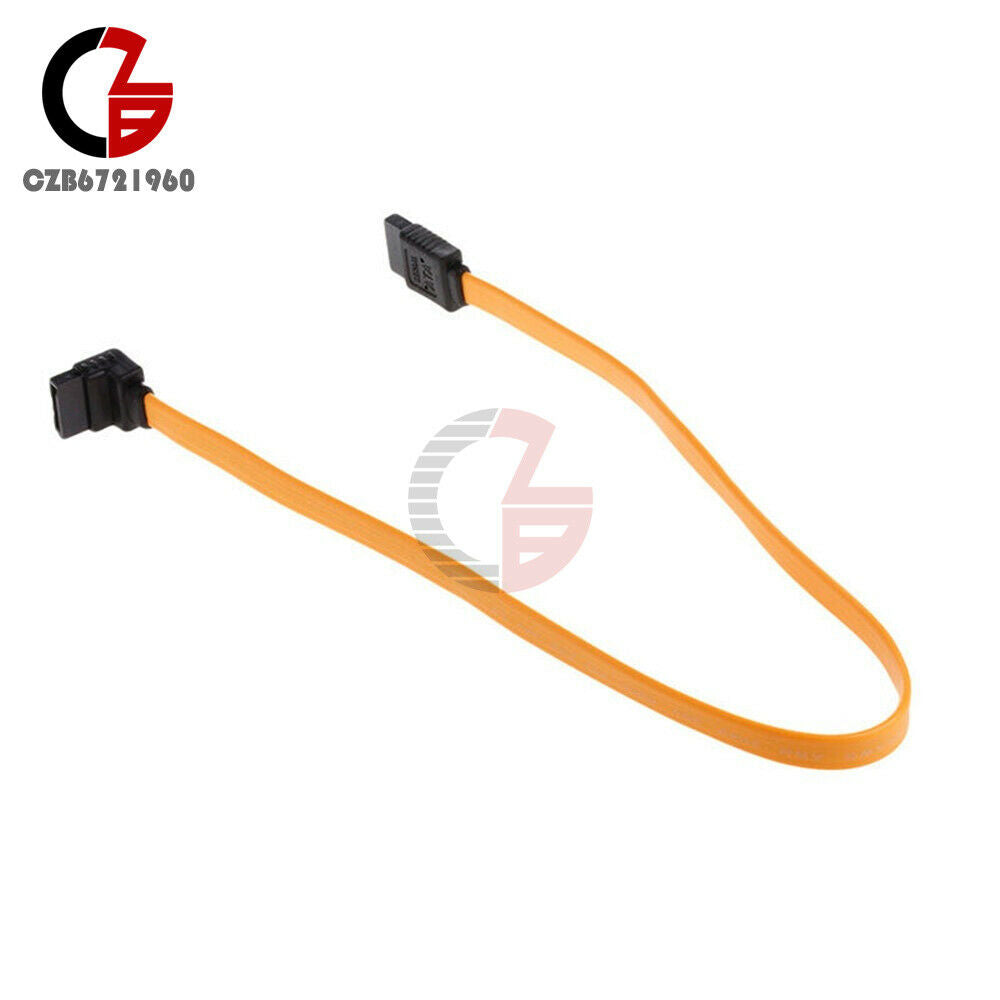 2PCS 45cm Serial SATA RAID DATA HDD Hard Signal Drive Cable Straight-Right Angle
