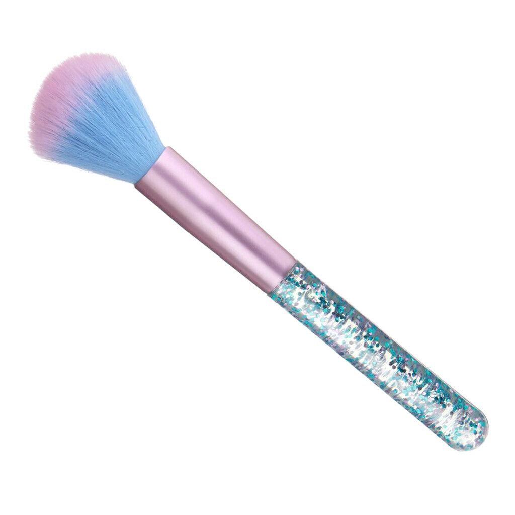 Acrylic Nail Art Dust Cleaner Brush Makeup Powder Remove Tool Sky Blue