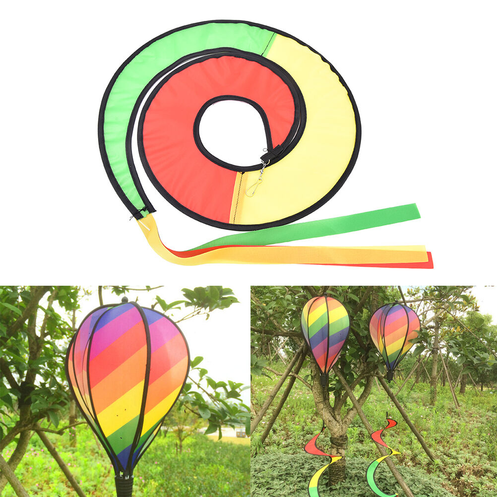 1PC Hot Air Balloon Windmill Wind Sock Spinner Garden Lawn Decor Windsocks