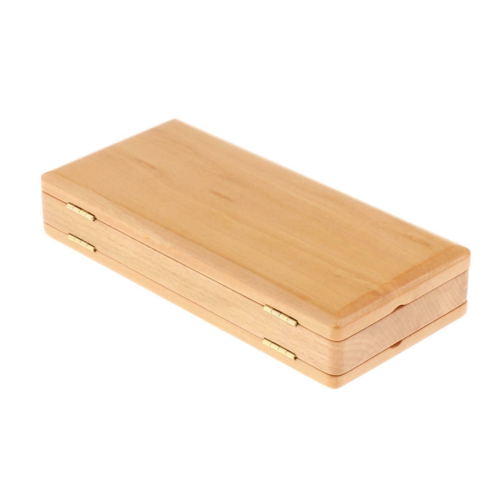 Solid Wood Oboe Reed Case Wooden Holder for Oboe Store 40 Reeds 20x9.3x3.7cm