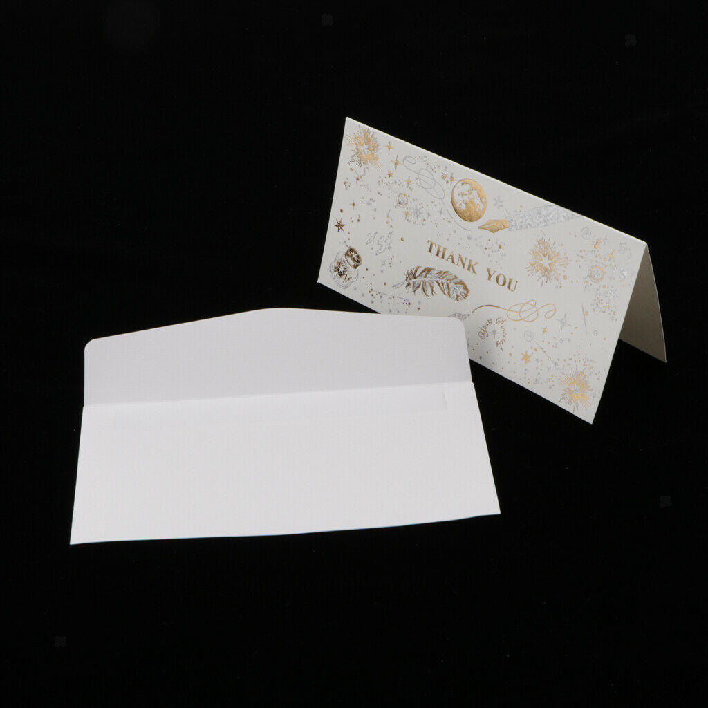 5 Pack Creative Thank You Cards Message Leaf Pattern Wedding Party Christmas