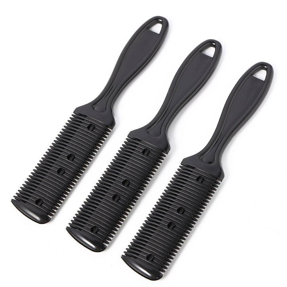 3 PCS Hair Brush Cutter Comb Beard Trimmer Cut Thinning Slice Hair Shaper Razor