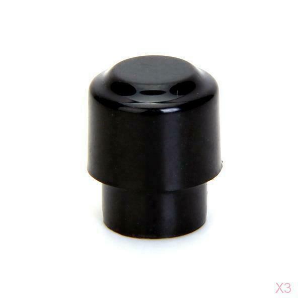 3x 5Pcs Black Plastic  Switch Tip Guitar Knob Barrel Type