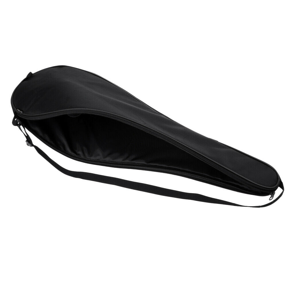 Squash Racket Cover Racquet Bag Pouch Carry Bag for Training Practice Black