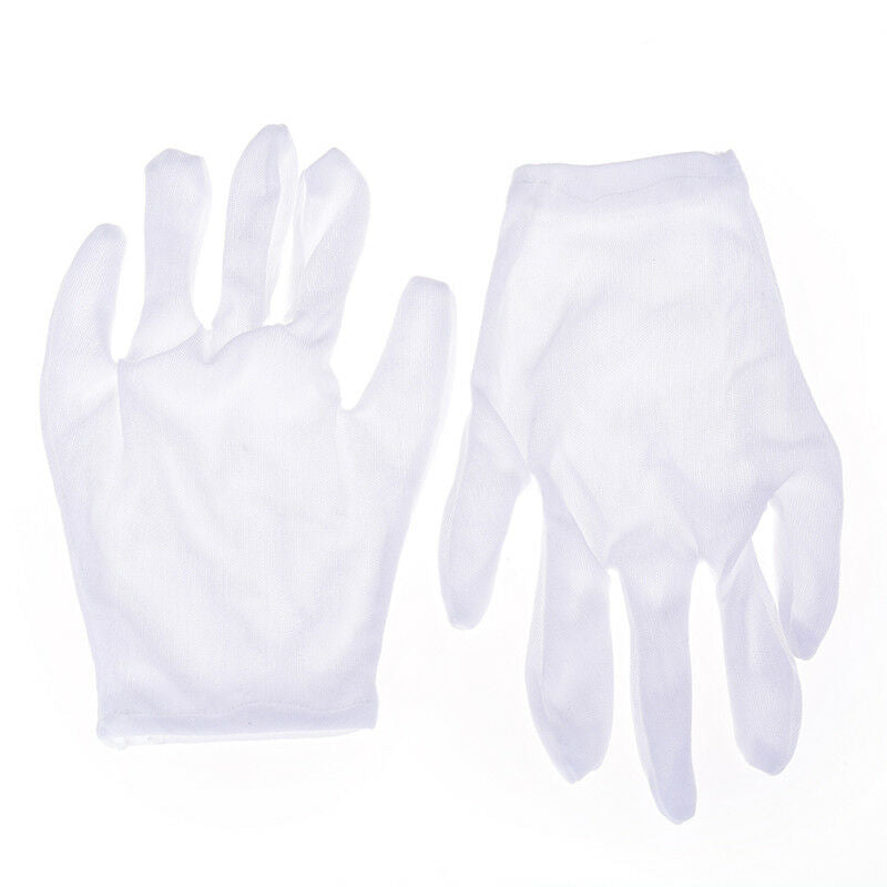 1Pair Hip hop Performance White Gloves Cotton Magician Costume Party Hall.l8