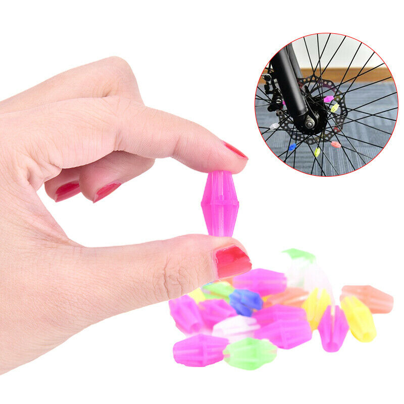 36Pcs Plastic Multi-color Bike Cycle Wheel Spokes Beads Kids Bike Cycling Dec Tt