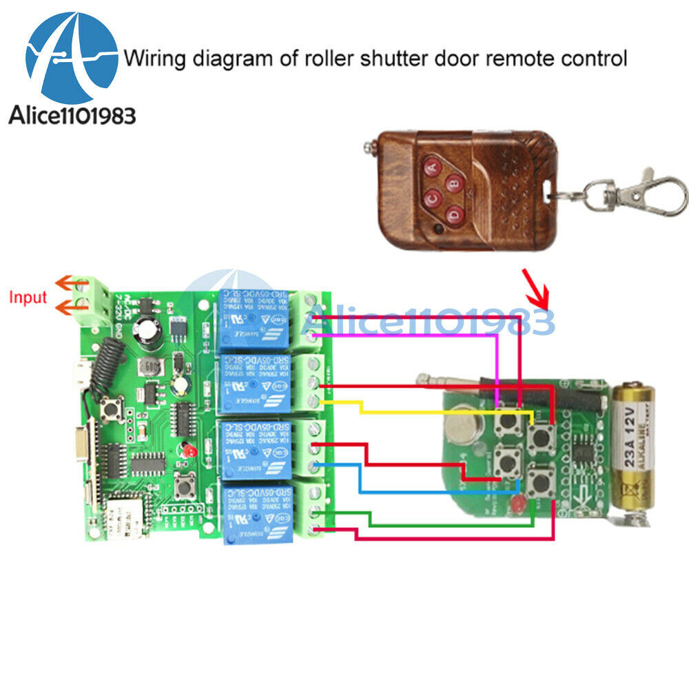 DC5V-32V 4 Channel  Wireless Wifi Relay Switch +433MHz Remote Control Smart Home