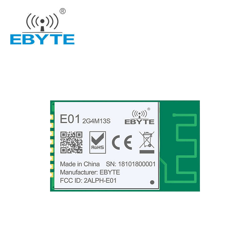 2pcs nRF24L01P 2.4GHz E01-2G4M13S SPI Transceiver 13dBm SMD PCB Antenna Module