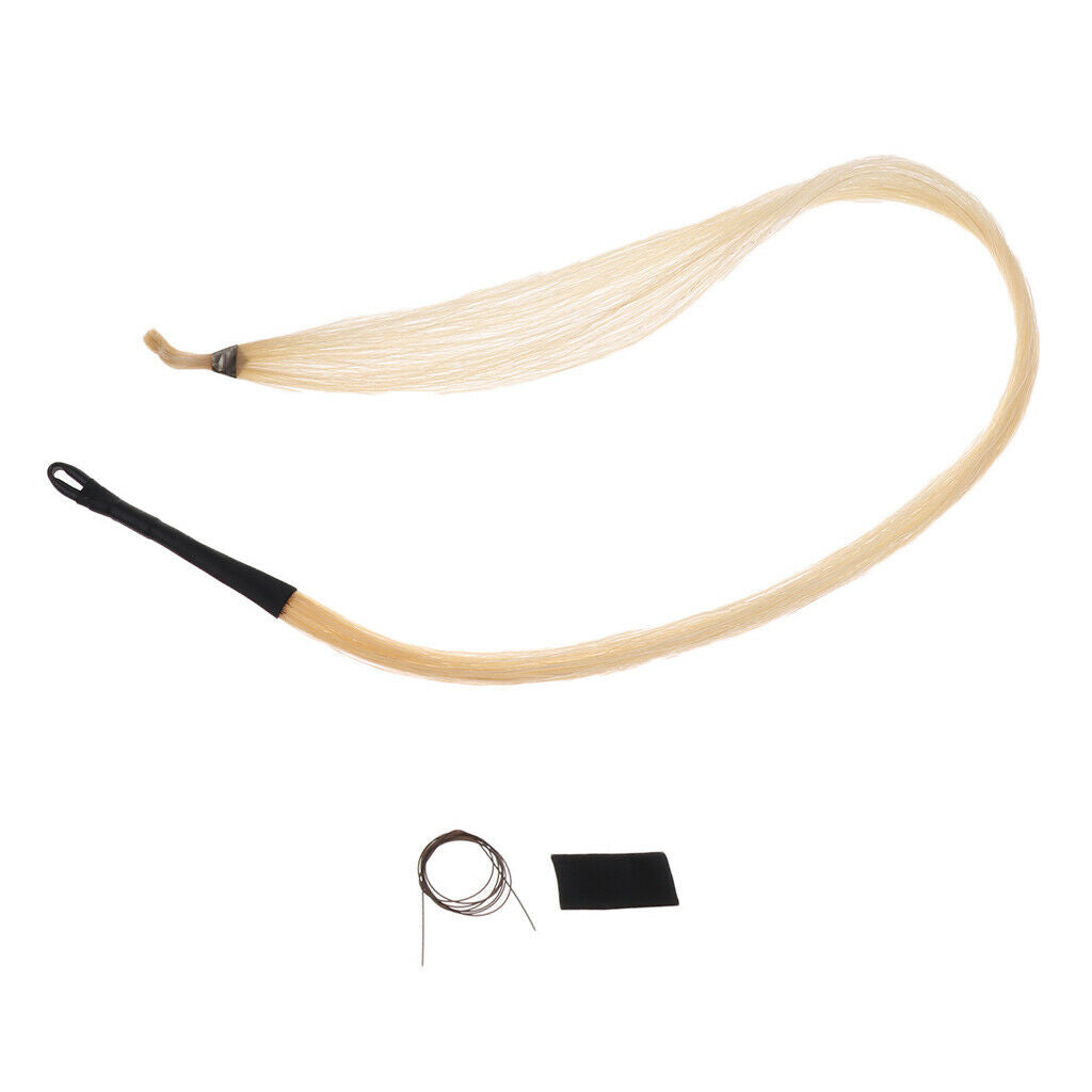Mongolian Horse Hair Tail Erhu Bow Hair + Erhu Support Erhu Belt Support