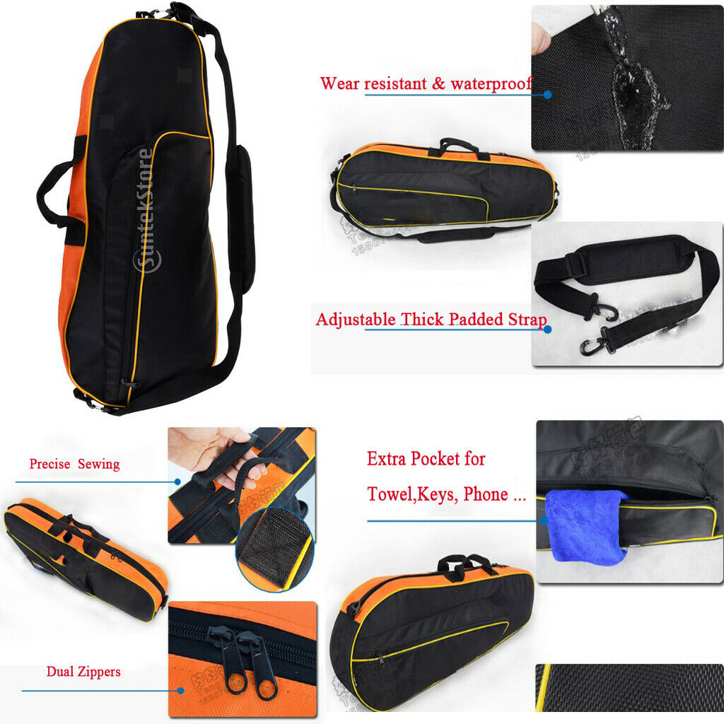Large capacity racket equipment carrying case for badminton