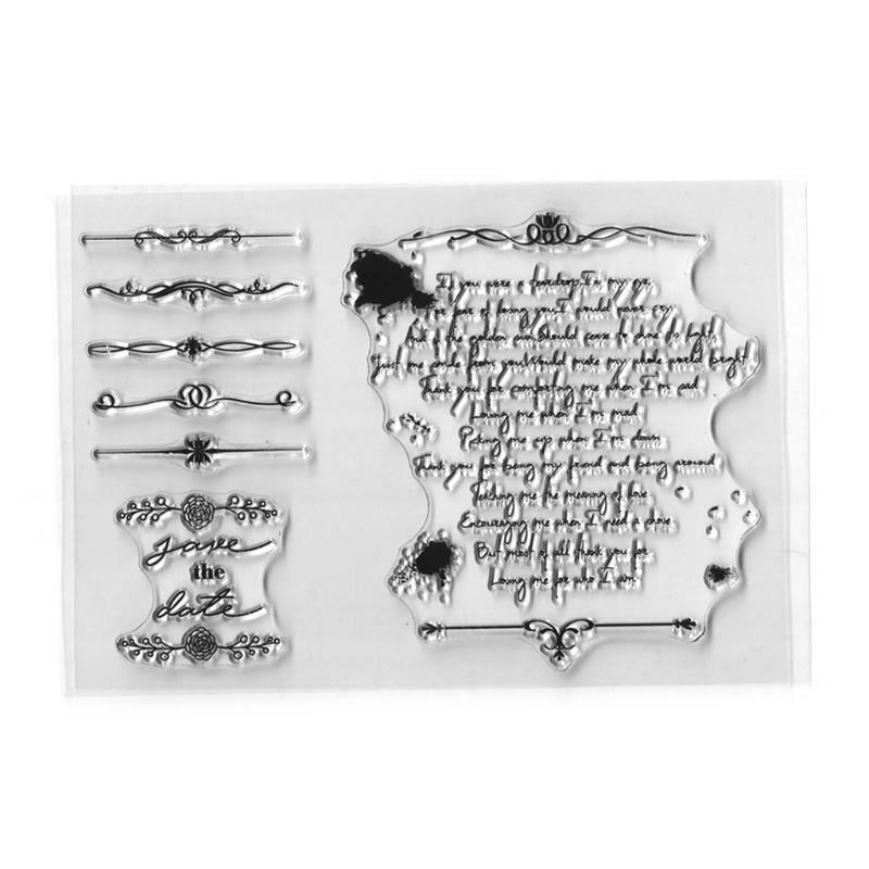 Love Poems Silicone Clear Seal Stamp DIY Scrapbooking Emboss Photo Album Decor