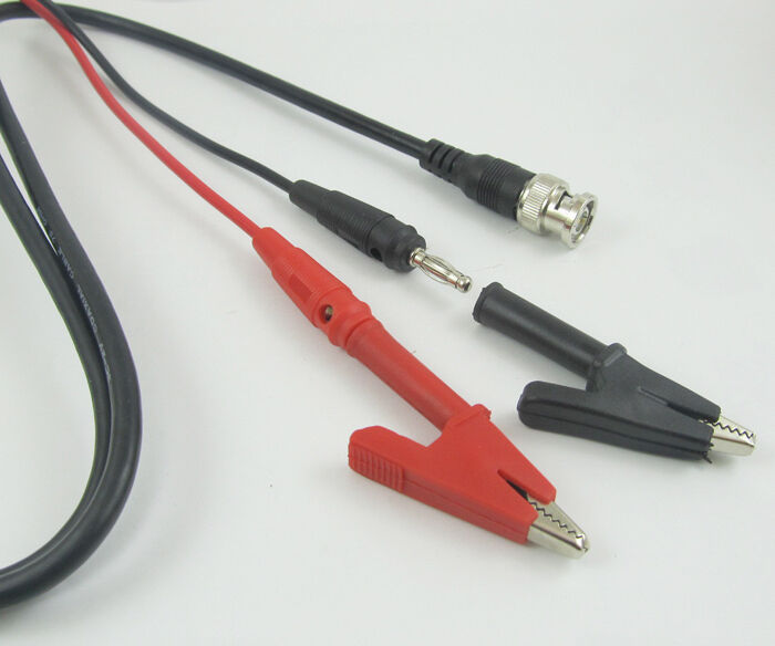 1set BNC Male to Bananan Plug Male Cable + Brass Alligator Clip to Banana Female