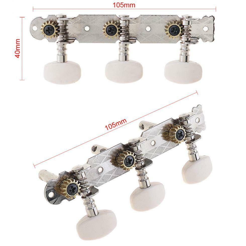 2pcs Metal Classical Folk Guitar Tuning Pegs with Plastic Buttons Machine